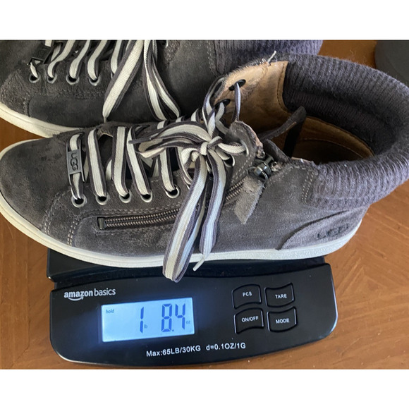 Ugg Shoes Womens Size 7 Gray Olive Trainer Casual Suede High Top Basic Sneakers - Picture 13 of 13